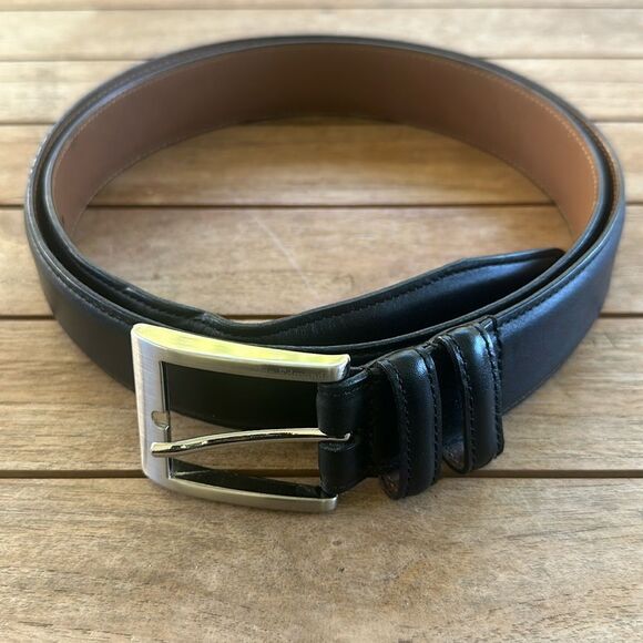 Allen Edmonds Wide Basic Dress Leather Belt Black (39501) 44 - Picture 2 of 8